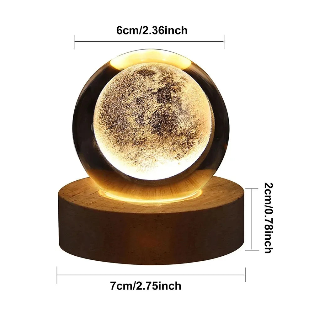 Cristal Lune lampe